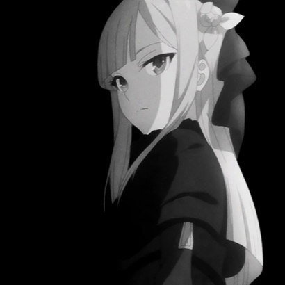 21张高清黑白丧系动漫女头像 自带伤感氛围感