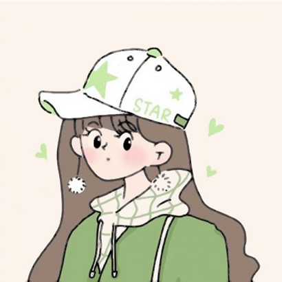 8张清新绿色系二次元少女头像 适合女生用的高清头像图