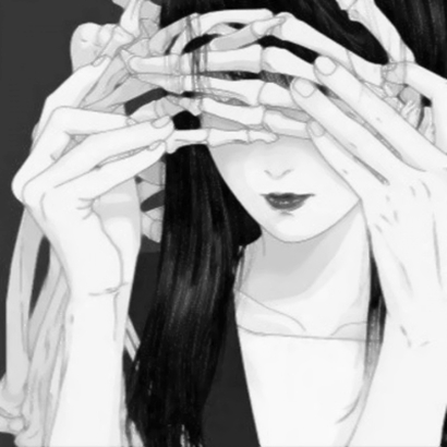 11张超丧黑白动漫女头 自带氛围感的暗黑忧郁头像