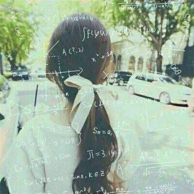 带数学公式的女生背影头像合集 共17组