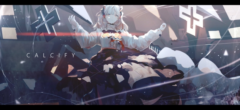 这套明日方舟同人壁纸合集 白发绿眼少女超吸睛