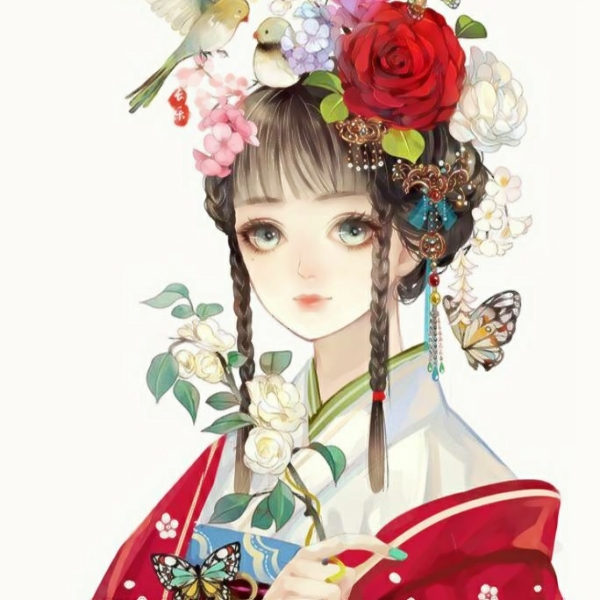 18张女生专属唯美风动漫头像合集