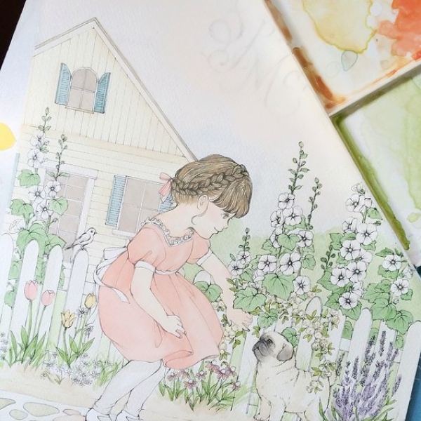 纸上手绘女生头像合集 34张超高清纸质手绘女头素材