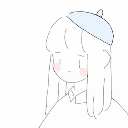 抖音热门可爱简笔画女生头像 共14张