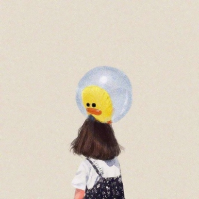 微信闺蜜背影头像来啦！9张高清手绘款一人一张