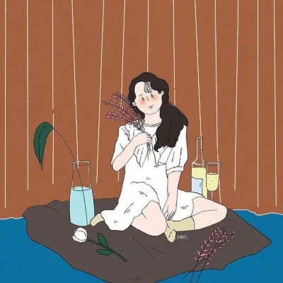 9张简约风手绘女生插画头像 高清唯美款