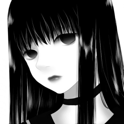 21张高清黑白丧系动漫女头 适合女生用的伤感头像合集