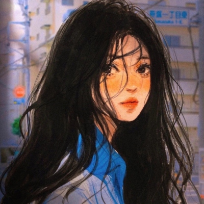 9张氛围感拉满的文艺漫画女生头像