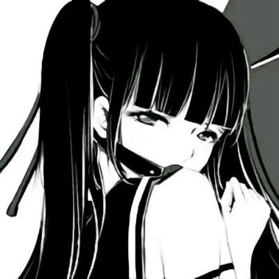 20张霸气高冷黑白动漫女生头像 高清无水印合集