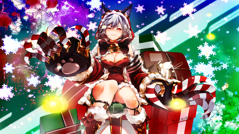 动漫少女圣诞主题壁纸合集