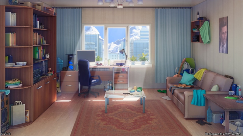 动漫原创室内沙发场景 1080P高清壁纸