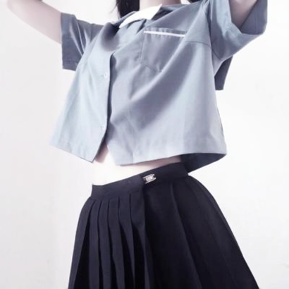 15张高清JK制服女生部位头像 高中生校服女头合集