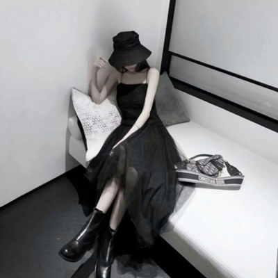 17张高清韩范黑色系真人冷酷女头 氛围感拉满
