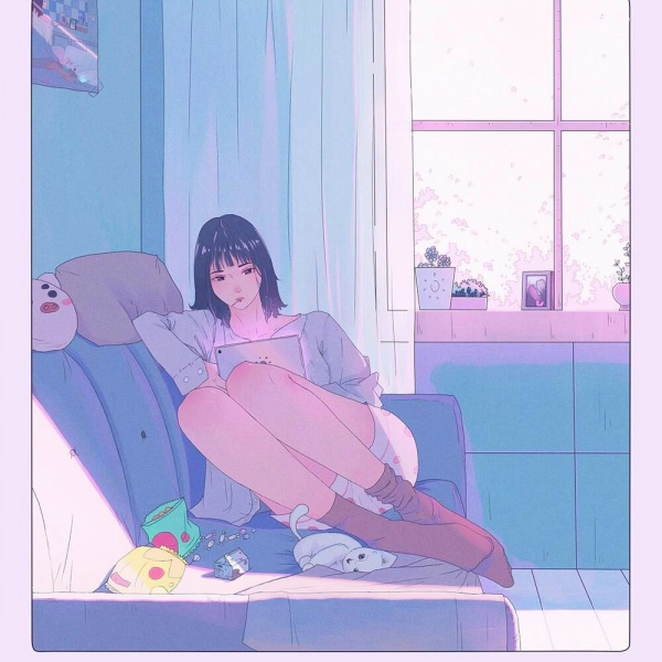 女生头像简单干净漫画 9张超清好看的卡通女生头像合集