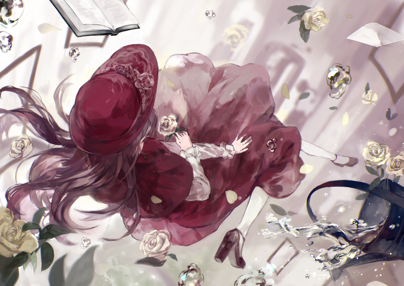 超绝二次元少女壁纸合集 花与裙帽氛围感拉满