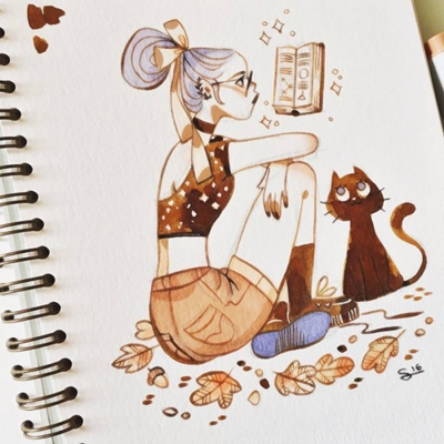 12张高清手绘漫画女生头像 适合当QQ头像的氛围感图