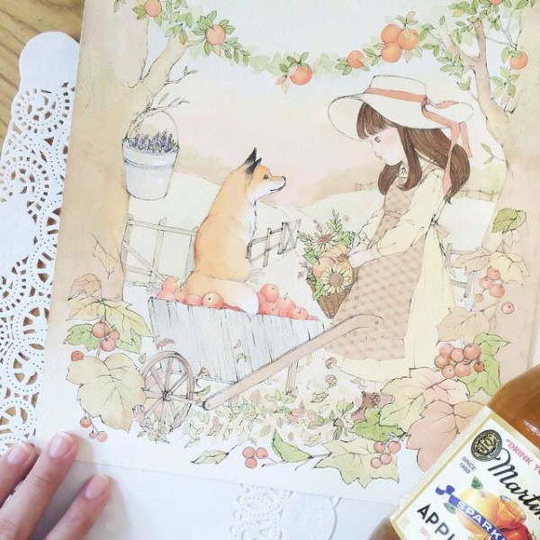 纸上手绘女生头像合集 34张超高清纸质手绘女头素材