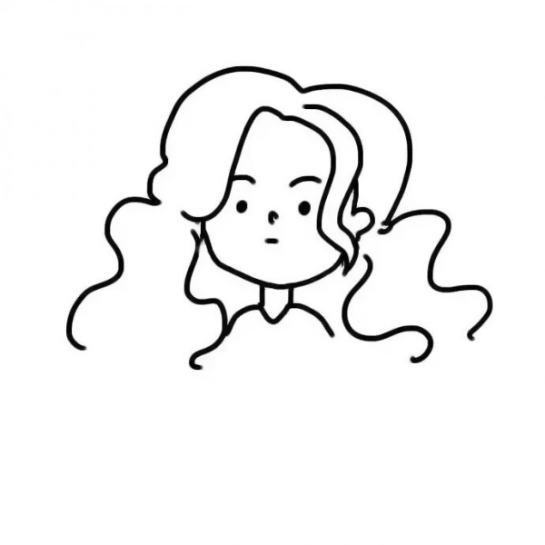 14张超萌漫画女生简笔画头像，适合当微信QQ头像