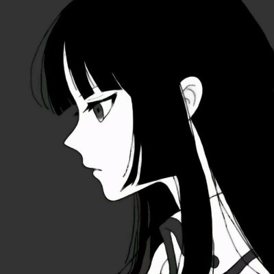 14张高清冷酷丧系女生黑白动漫头像合集
