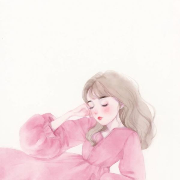 16张超好看的简约彩色手绘女生头像，高清质感拉满