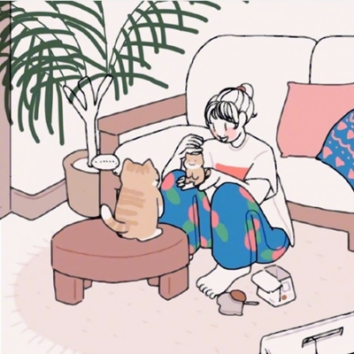 9张软萌女生日常动漫头像，治愈感拉满的插画头像合集