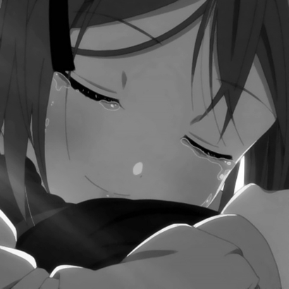 24张黑白丧系二次元女生头像 自带伤感氛围感的动漫女头合集