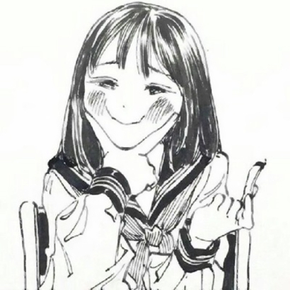 黑白动漫女生丧系头像合集 22张高清emo风格黑白动漫女头