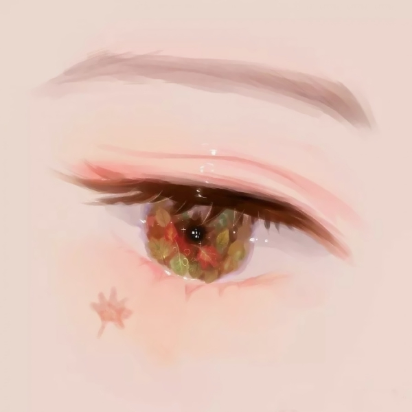 6张高清唯美手绘眼睛头像 女生专属氛围感头像