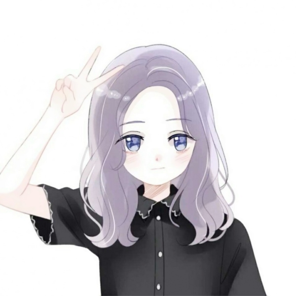 14张简约手绘卡通女生微信头像 高清好看直接用