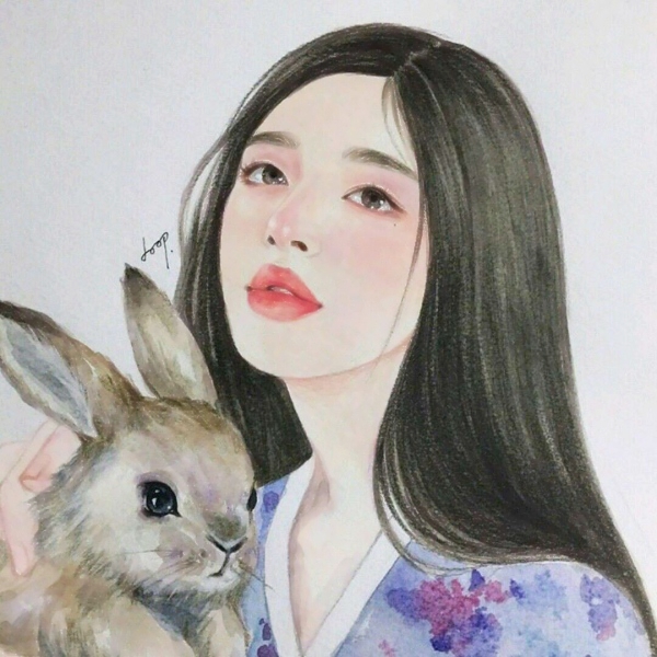 女生个性手绘头像超清合集 7张氛围感拉满的手绘女头