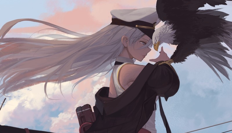 碧蓝航线白毛女角色高清壁纸