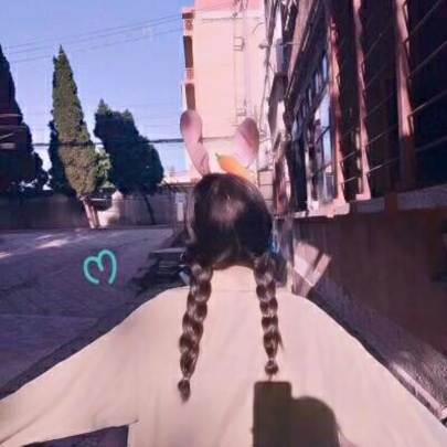 8张软妹双马尾背影头像 萝莉风真人可爱高清图