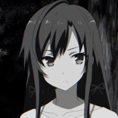 16张高清黑白丧系动漫女生头像 二次元颓废感拉满