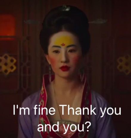 刘亦菲花木兰妆成热门斗图素材