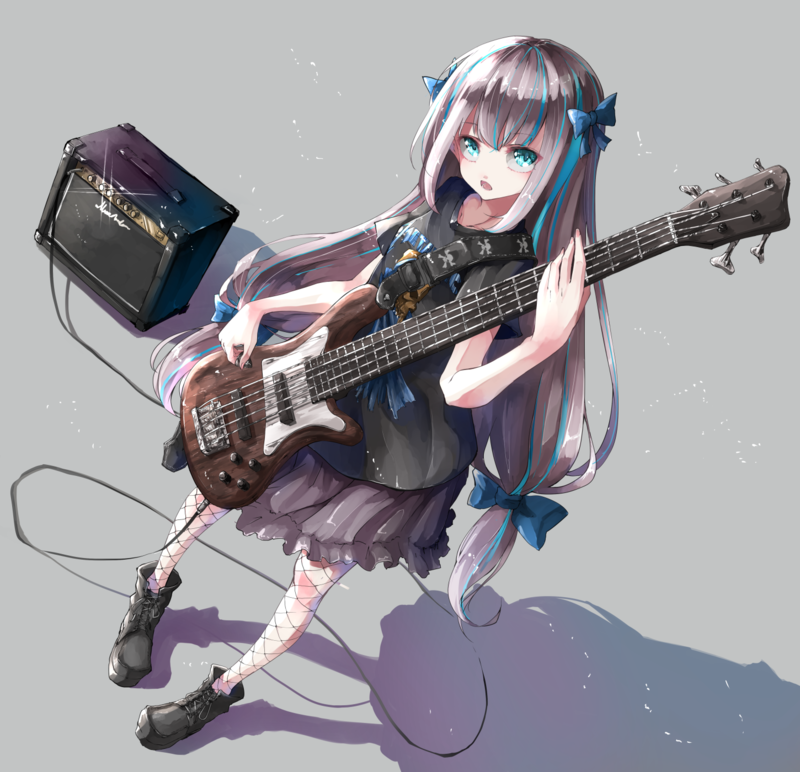 动漫少女原创贝斯手壁纸