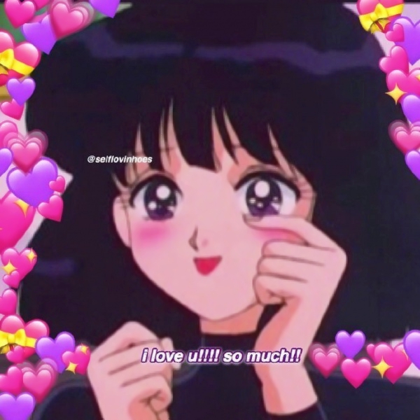 8张带爱心的超清卡通动漫女生头像来啦