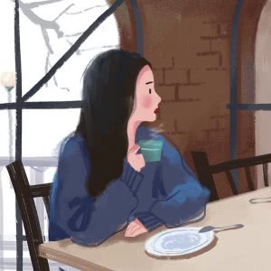 喝苦咖啡的漫画女生头像来啦