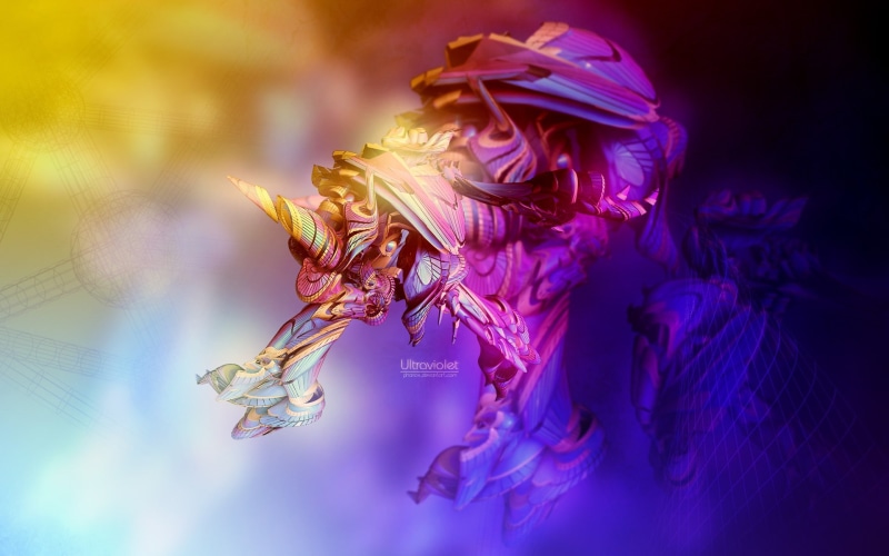 这组壁纸太绝了！3D抽象造型+暗黑邪典画风直接戳中爽点