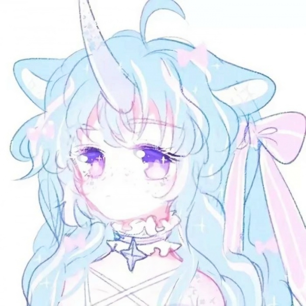 8张超治愈蓝色系动漫女生头像 高清可爱款合集