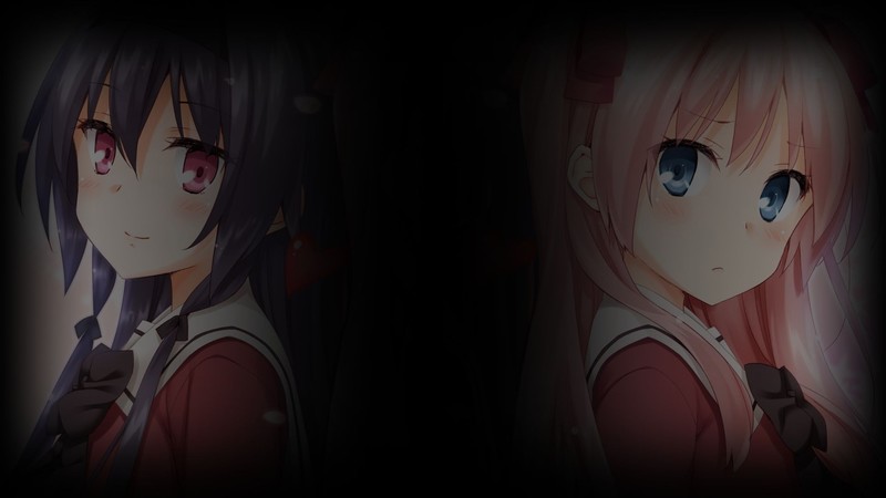 《百合校园甜漫壁纸 纯黑极简风戳中少女心》