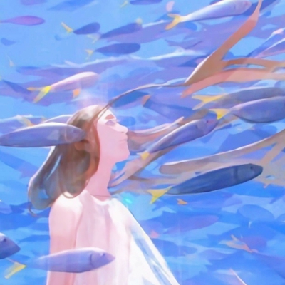 9张氛围感拉满的彩绘女生头像，仿佛置身梦境里