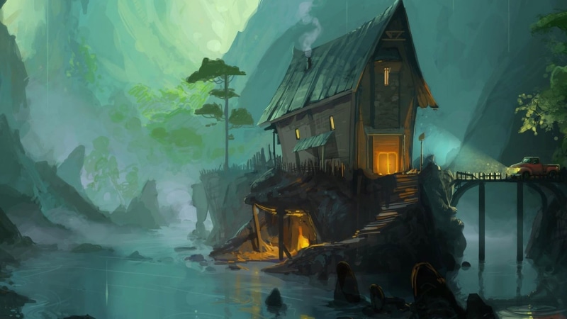 绝美混搭风壁纸！西部牛仔动漫元素撞上山水田园日常