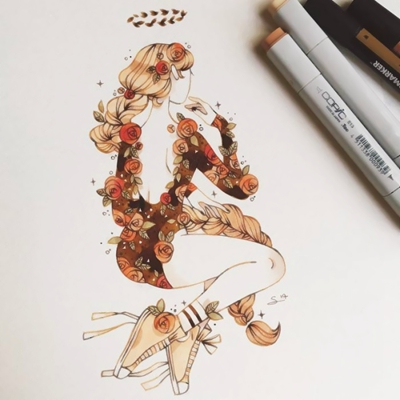 12张高清手绘漫画女生头像 适合当QQ头像的氛围感图