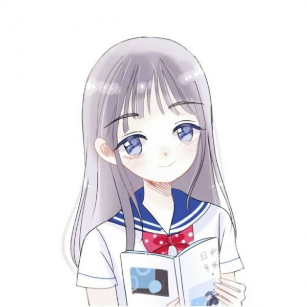 14张简约手绘卡通女生微信头像 高清好看直接用