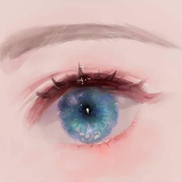 6张高清唯美手绘眼睛头像 女生专属氛围感头像