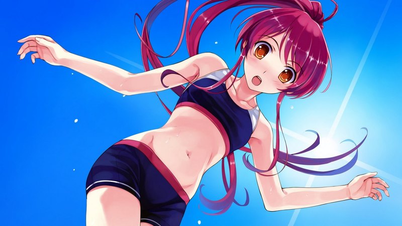 夏日蓝空下的纯白羽翼 动漫少女壁纸合集