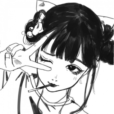 9张氛围感拉满的黑白漫画风女生头像，小众又高级
