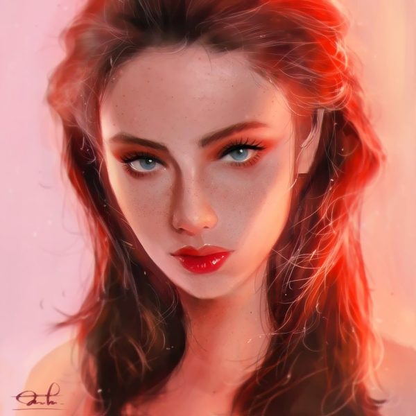 超带感！9张高清精致高冷霸气手绘女生头像