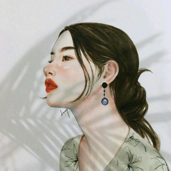 女生个性手绘头像超清合集 7张氛围感拉满的手绘女头