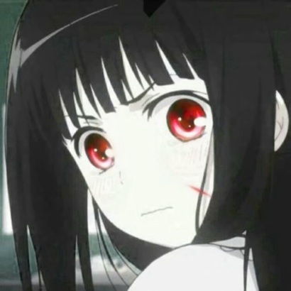 13张暗黑系带血动漫女生头像 冷酷吓人风格
